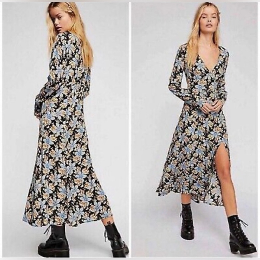 Free People Gates to Garden Midi Dress